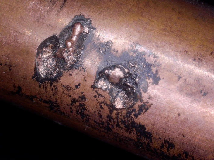 Close-up of a rusty pipe